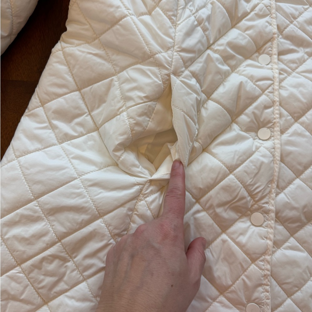 Liz Claiborne White Cream Quilted Puffer Jacket - Picture 5 of 12